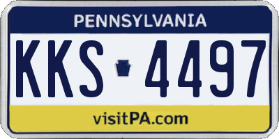 PA license plate KKS4497