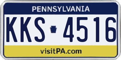 PA license plate KKS4516
