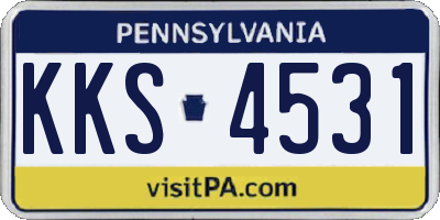 PA license plate KKS4531