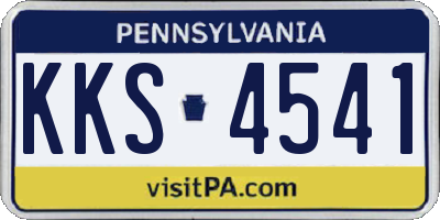 PA license plate KKS4541