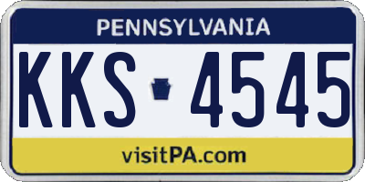 PA license plate KKS4545