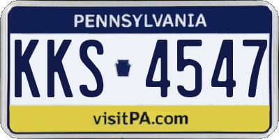 PA license plate KKS4547