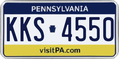 PA license plate KKS4550