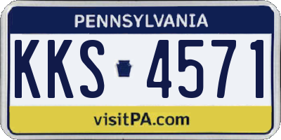 PA license plate KKS4571
