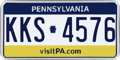 PA license plate KKS4576