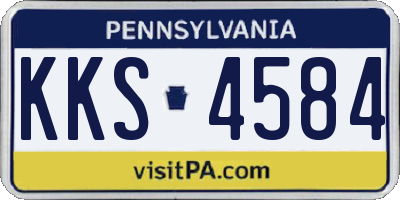 PA license plate KKS4584