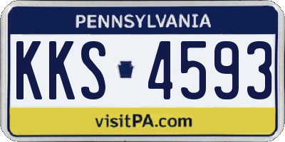 PA license plate KKS4593