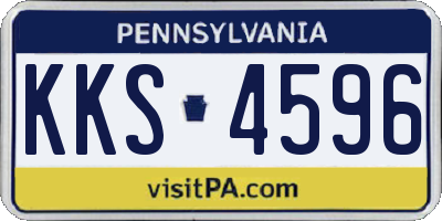 PA license plate KKS4596
