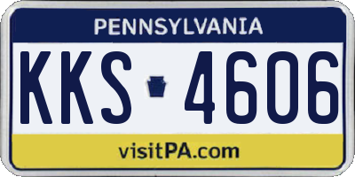 PA license plate KKS4606