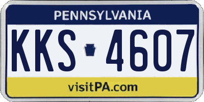 PA license plate KKS4607
