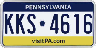 PA license plate KKS4616