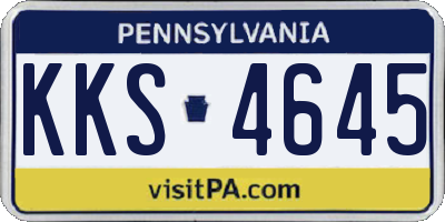 PA license plate KKS4645