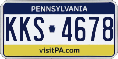 PA license plate KKS4678