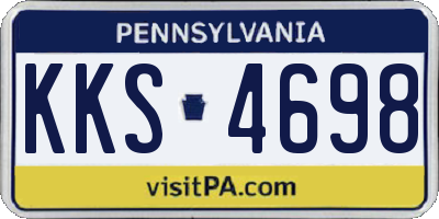 PA license plate KKS4698