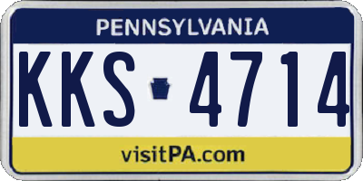 PA license plate KKS4714