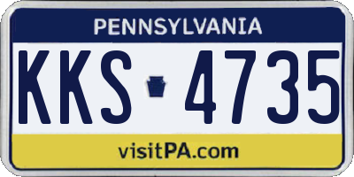PA license plate KKS4735
