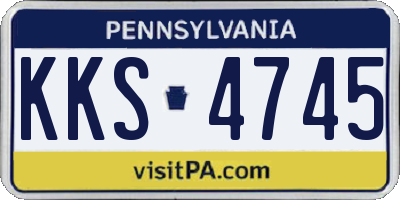 PA license plate KKS4745