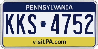 PA license plate KKS4752