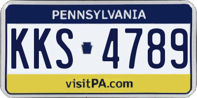 PA license plate KKS4789