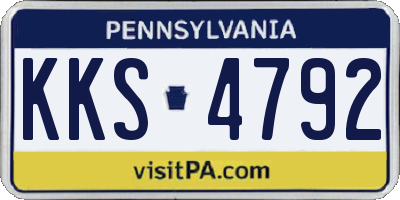 PA license plate KKS4792