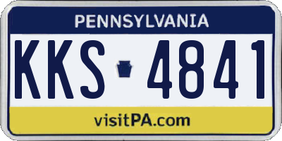 PA license plate KKS4841