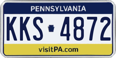 PA license plate KKS4872