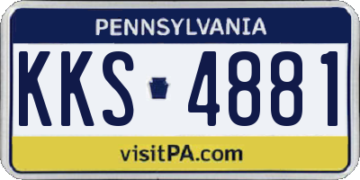 PA license plate KKS4881