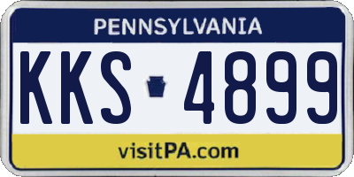 PA license plate KKS4899