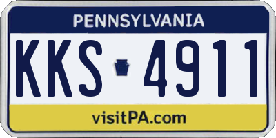 PA license plate KKS4911