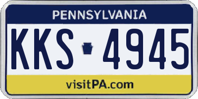 PA license plate KKS4945