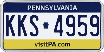 PA license plate KKS4959