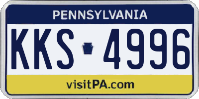 PA license plate KKS4996