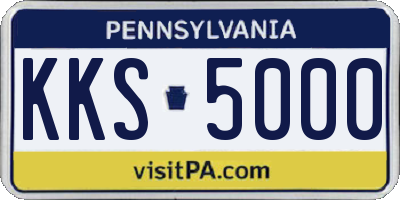PA license plate KKS5000