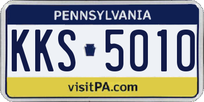PA license plate KKS5010