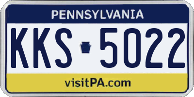 PA license plate KKS5022