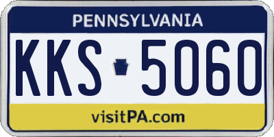 PA license plate KKS5060