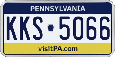 PA license plate KKS5066