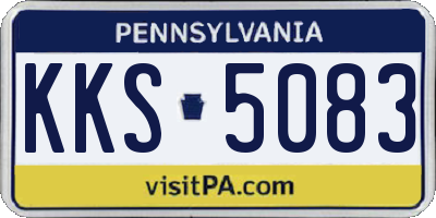 PA license plate KKS5083