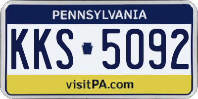 PA license plate KKS5092