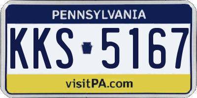 PA license plate KKS5167