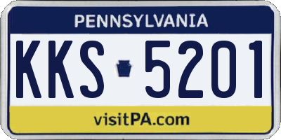 PA license plate KKS5201