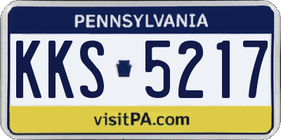 PA license plate KKS5217