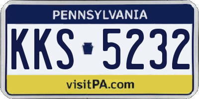 PA license plate KKS5232