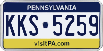 PA license plate KKS5259