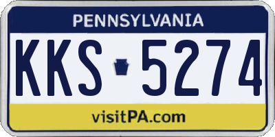 PA license plate KKS5274