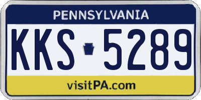 PA license plate KKS5289
