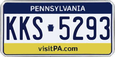 PA license plate KKS5293