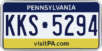PA license plate KKS5294