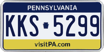 PA license plate KKS5299