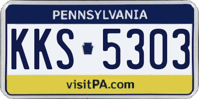 PA license plate KKS5303